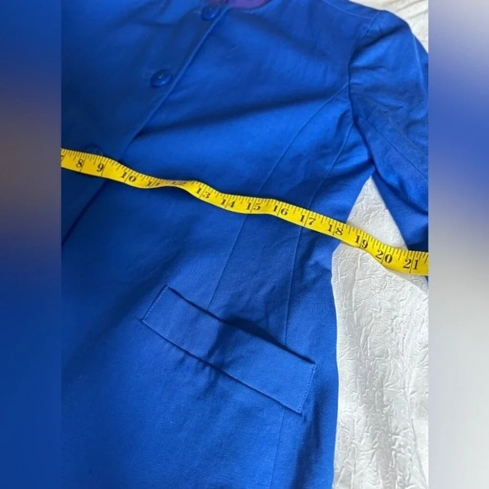 Vintage CHRISTIAN DIOR the Suit Women’s Royal Blue Size 10 100% Wool